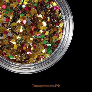 Блёстки для декора, крупные, разноцветные