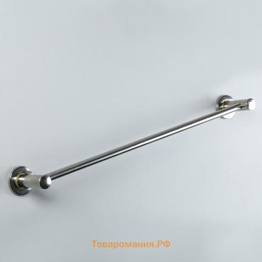 Держатель для полотенец одинарный, 61×5×8.5 см, хром