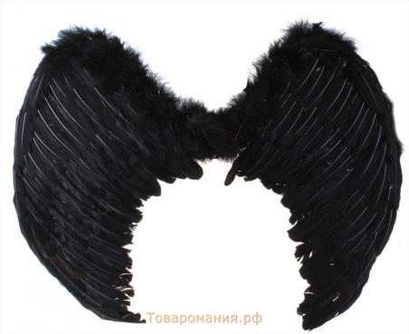 Крылья ангела, на резинке, 75 х 55 см, цвет чёрный