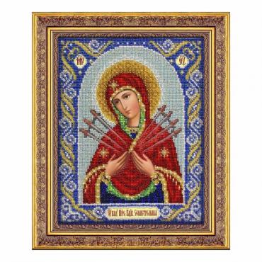 Набор для вышивания бисером Паутинка «Богородица Семистрельная»