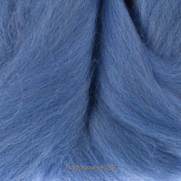 Шерсть для валяния 100% полутонкая шерсть 50 гр (015 голубой)