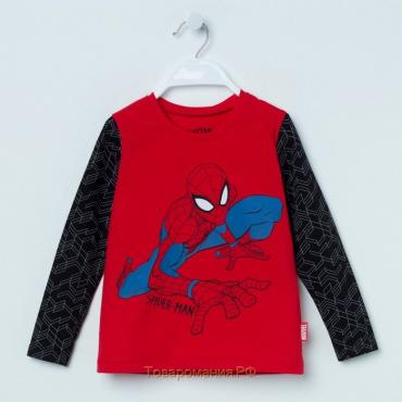Джемпер детский MARVEL "Человек паук", рост 98-104 (30), красный/чёрный