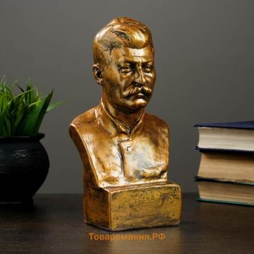 Бюст «Сталин», фигурка полистоун, под бронзу, 12×24 см