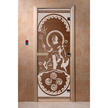 Дверь «Посейдон», размер коробки 190 × 70 см, правая, цвет бронза