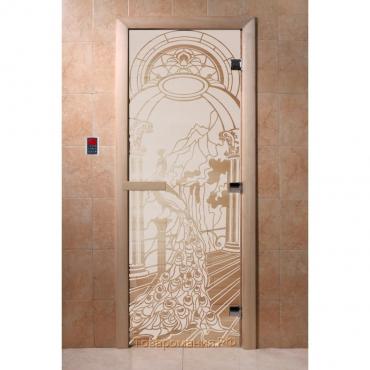 Дверь «Жар-птица», размер коробки 200 × 80 см, левая, цвет сатин