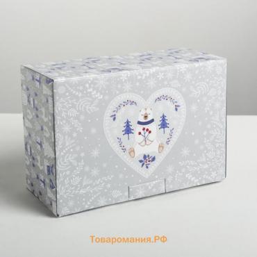 Складная коробка «Новогодняя», 22 × 15 × 10 см