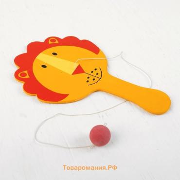 Игра «Отбей шарик. Зверята», на резинке, МИКС