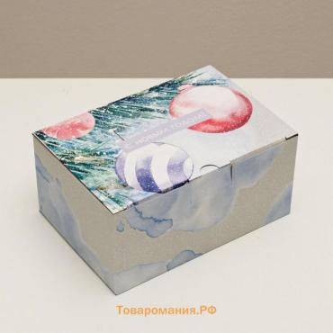 Складная коробка «Уютного Нового года», 22 × 15 × 10 см