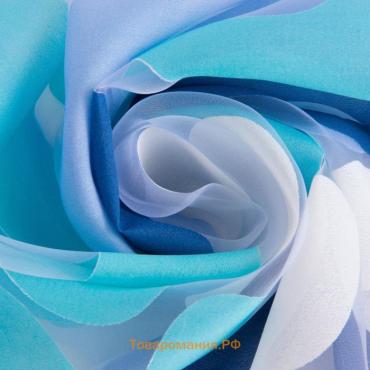 Ткань тюлевая "Калейдоскоп" голубой, ш.280 см, дл.88 м, пл. 50 г/м2, 100% п/э