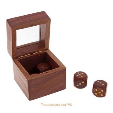 Игра настольная "Кубики" 5,5х6,5х6,5 см, дерево шишам