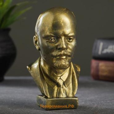 Бюст «В.И. Ленин», фигурка гипс, под латунь, 15×10×8 см