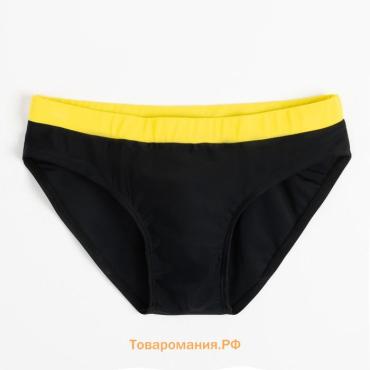 Плавки купальные для мальчика MINAKU, рост 122-128 см, чёрные/жёлтые