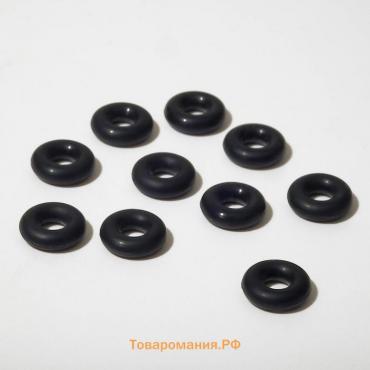 Кольцо силиконовое (разделитель), d= 8 мм (набор 10 шт.), цвет чёрный