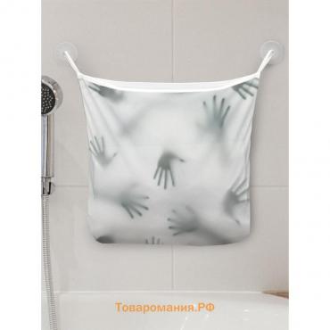 Органайзер в ванну на присосках «Руки призраков», для хранения игрушек и мелочей, размер 33х39 см