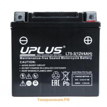 Аккумуляторная батарея UPLUS SuperStart 4 Ач LT5-3 (CT 1205, YTX5L-BS), обратная полярность   791394