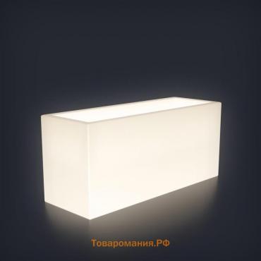 Светодиодное кашпо Horizont S, 78.5 × 32 × 31 см, IP65, 220 В, свечение белое