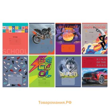 Тетрадь 12 листов линейку «Мальчики», обложка мелованный картон, блок офсет, МИКС