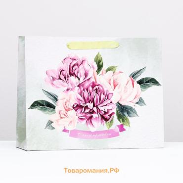 Пакет ламинированный «Пастельные бутоны», 31×40×11.5 см